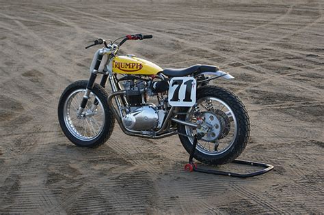 Sideways In Style Triumph Tr6 Flat Tracker By Christophe Canitrot