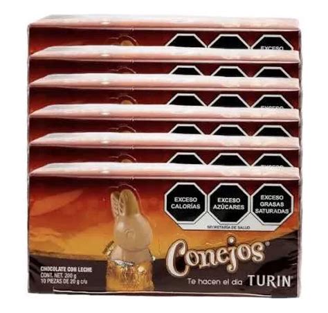 Conejos Chocolate Con Leche Turin 60 Pz De 20 G C U Envío Gratis