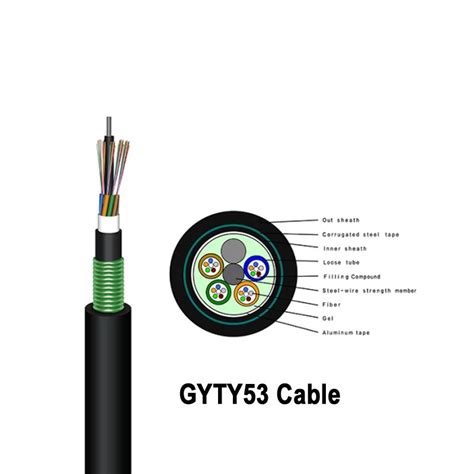 Direct Burial Double Jacket Anti Rodent Hdpe Gyty53 12 Core Fiber Optic