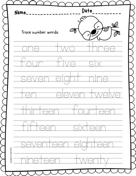 Tracing Numbers 1 20 Writing Numbers 1 20 Worksheetsfill In The