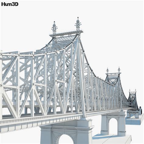 Queensboro Bridge 3D model - Download Infrastructure Buildings on ...