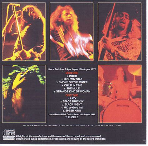 Deep Purple Live In Japan Budokan 1972 2CDR GiGinJapan