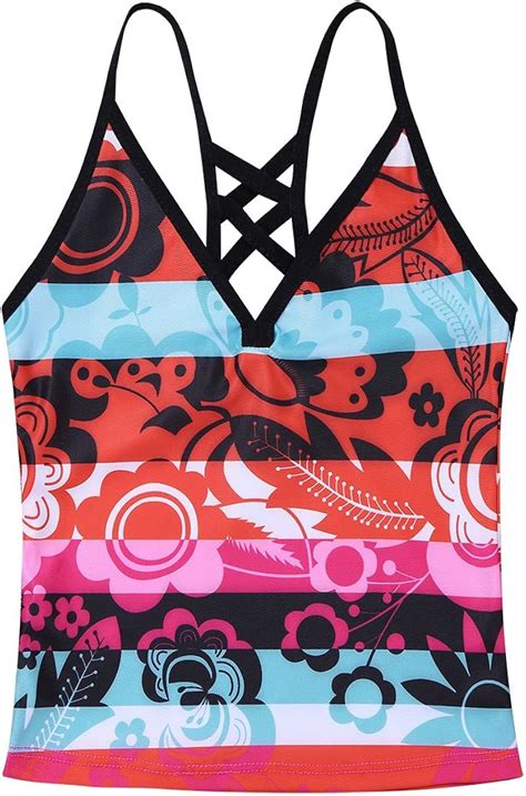 Tiaobug Tiaobug M Dchen Badeanzug Pcs Tankini Bikini Sets Badeshirt