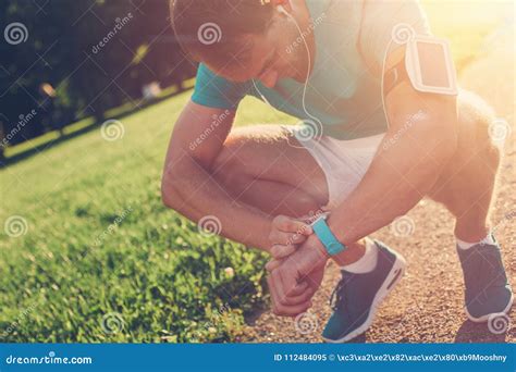 Tired Athlete Resting After Workout In The Park Stock Image Image Of Brake Muscles 112484095