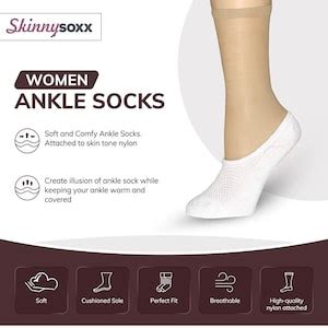 Ankle Sock With Nude Nylon Etsy UK