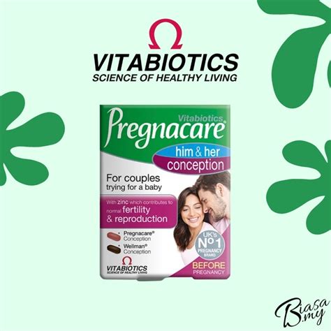 READYSTOCK Vitabiotics Pregnacare Him And Her Conception 60 Tablets