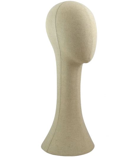 Linen Cloth Display Head Long Neck - Display Heads from Equipashop UK