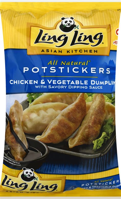 Ling Ling Chicken Vegetable Potstickers Frozen Asian Appetizers Main