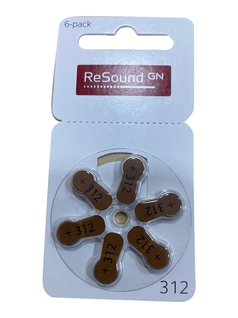 Resound Gn Lithium Plus 312 Hearing Aid Battery Button Type Cell Size Aa At ₹ 120 Pack In Sirsa