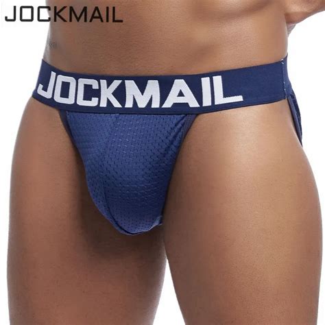 JOCKMAIL sous vêtements Sexy en maille pour hommes soie glacée Slip