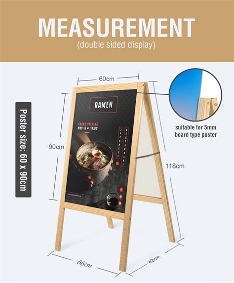 Wooden A Board Poster Stand - UDO | Basic Applied