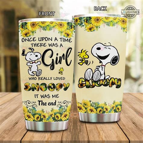 Snoopy Funny Tumbler Girl Who Really Loved Snoopy It Was Me The End The