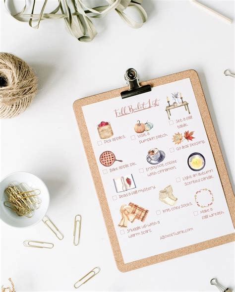 Enjoy Activities With This Free Printable For Fall Bucket List A