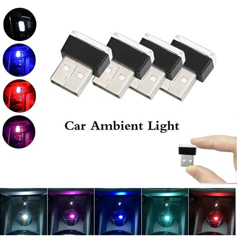 Universal Led Ambient Light Usb Car Atmosphere Light Mini Auto Interior