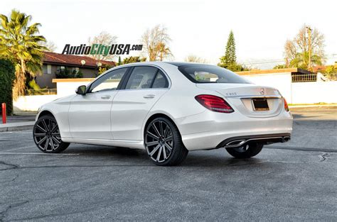 2015 Mercedes Benz C 300 W205 On 20 Gianelle Wheels Santoneo Wheels Rims Matte Black With