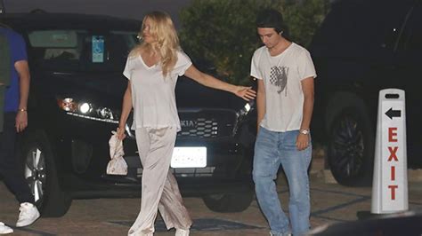 Pamela Anderson Kisses Son Dylan After Dinner In Malibu See Photos