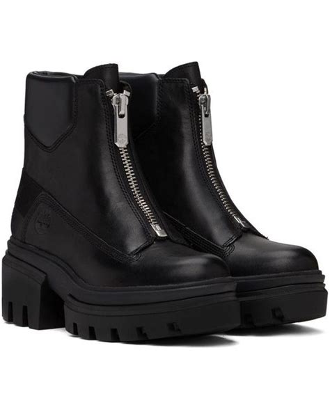 Timberland Black Everleigh Front Zip Boot Lyst