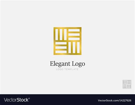 Minimalistic elegant logo luxury emblem template Vector Image