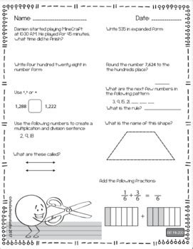 Nwea Map Prep Math Practice Worksheets Rit Band Interventions