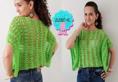 Como Tejer Una Bella Blusa Holgada A Crochet Tejidos A Crochet