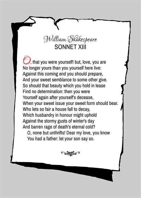 Shakespeare Sonnet 13 Poster Picture Metal Print Paint By Art Ofphotos Displate