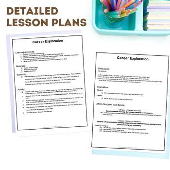 Career Exploration Lesson Plan And Research Activities TPT