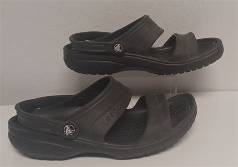 Crocs Classic Sandals Shoes Black Men's Size 11 - Gem