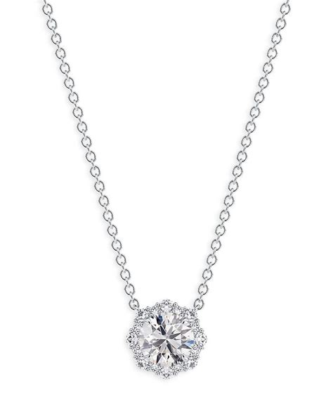 De Beers Forevermark Center Of My Universe® Floral Halo Diamond Pendant