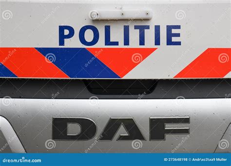 Logo and Striping in Front of Dutch Police (politie) Car Editorial ...