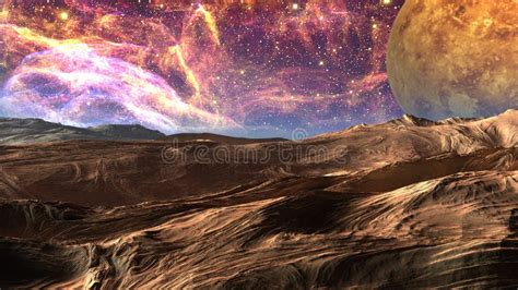 Surface planet in space stock illustration. Illustration of saturn ...