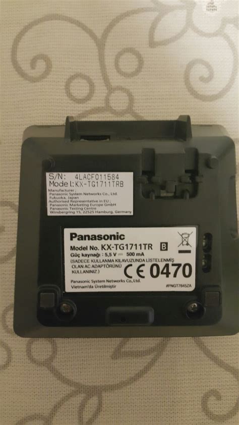 Telsiz Telefon Panasonic Marka KX TG 1711 Sabit Ve Telsiz Telefon