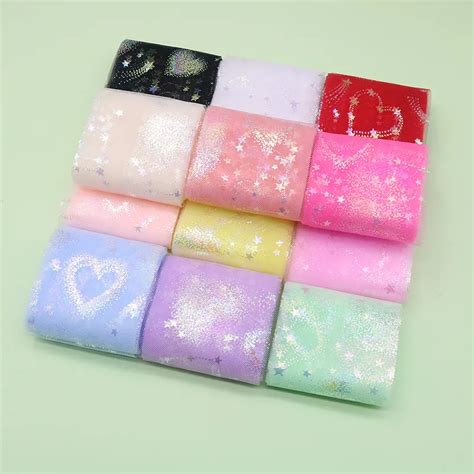 Yards Roll Cm Cm Colorful Love Tulle Glitter Tulle Baking Cake