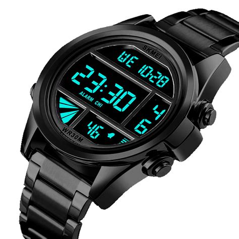 Skmei Digital Stainless Watch Black Latestgadget