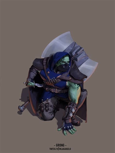 [art][oc] Grong Orc Rogue R Dnd