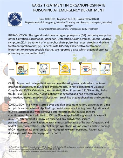 Pdf Early Treatment In Organophosphate Poisoning At Er