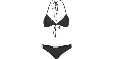 Gucci Interlocking G Mid Rise Bikini Set Lyst