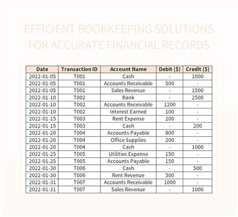 Efficient Bookkeeping Solutions For Accurate Financial Records Excel