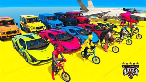 Gta V Mega Ramp On Bikes Fighter Jets And Boats By Trevor And Friends