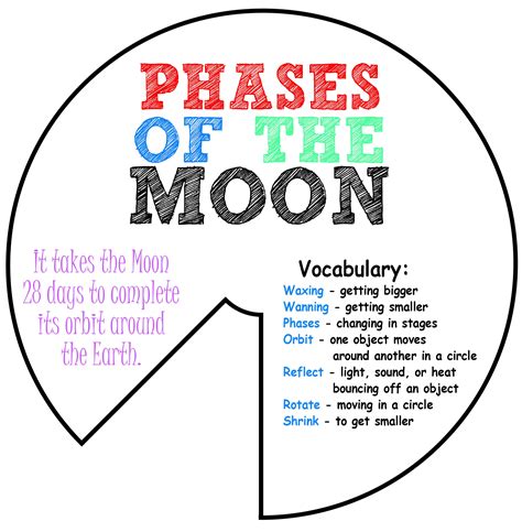 Phases Of The Moon Anchor Chart Spinner Colored Black And White Etsy