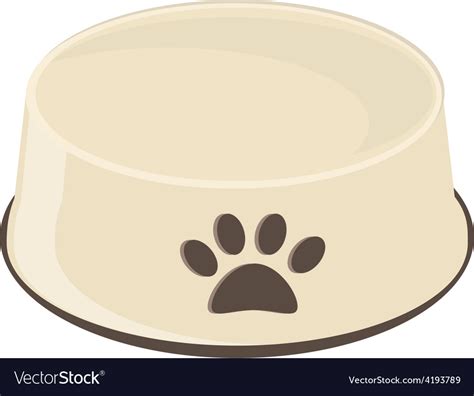 Empty dog bowl Royalty Free Vector Image - VectorStock