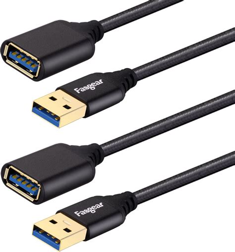 Fasgear Usb 30 Extension Cable 2 Pack 6ft18m Usb 30 Type A Male