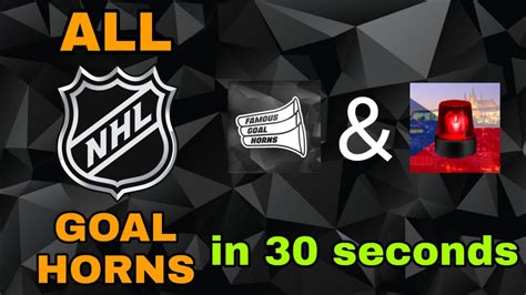 All Nhl Goal Horns In Seconds Youtube