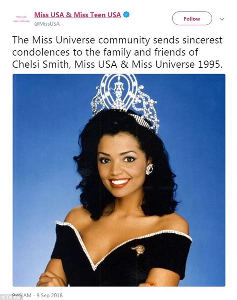 Chelsi Smith, who won Miss USA and Miss Universe in 1995, dies age 45 ...