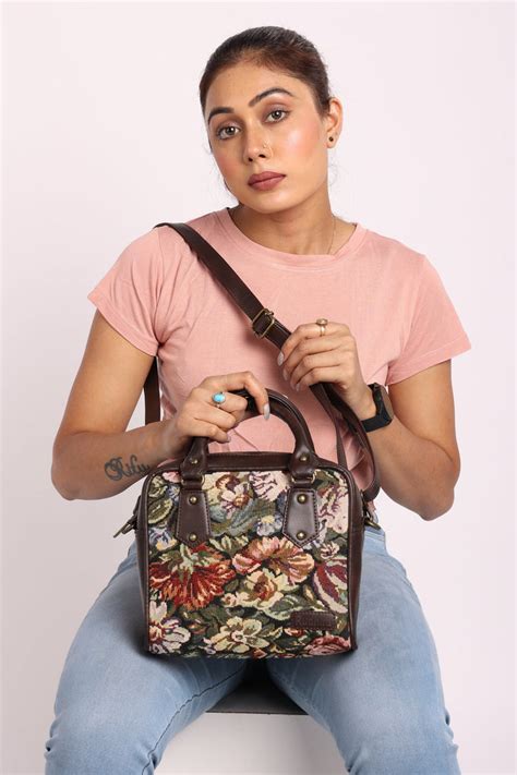 Rudhia Floral Print Satchel Bag Rudhira World