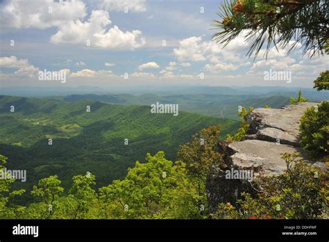 Virginia Roanoke Valley Mcafee Knob Along The Appalachian Trail Stock