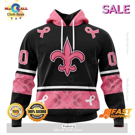 Sale Personalized Nfl New Orleans Saints Pink Breast Cancer