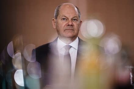 German Chancellor Olaf Scholz Looks On Editorial Stock Photo - Stock ...