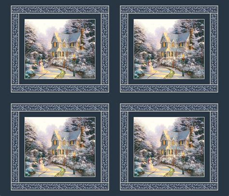 Thomas Kinkade Christmas fabric panel : 5453-99 - 070319