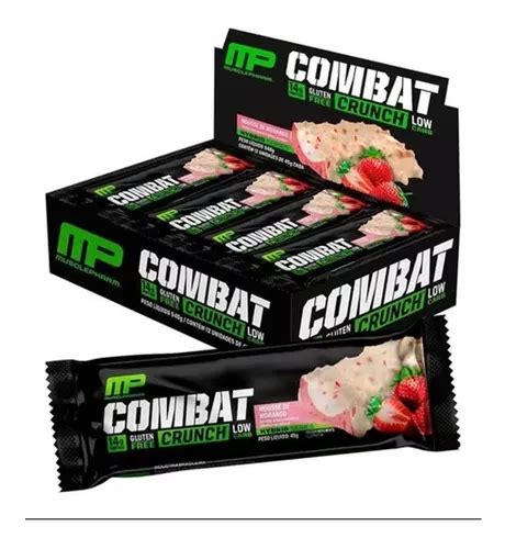 Barra De Proteina Cx Un Combat Crunch Bar G Musclepharm Sabor