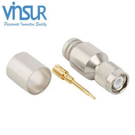 Rf Connector Ohms Tnc Male Straight Crimp Type